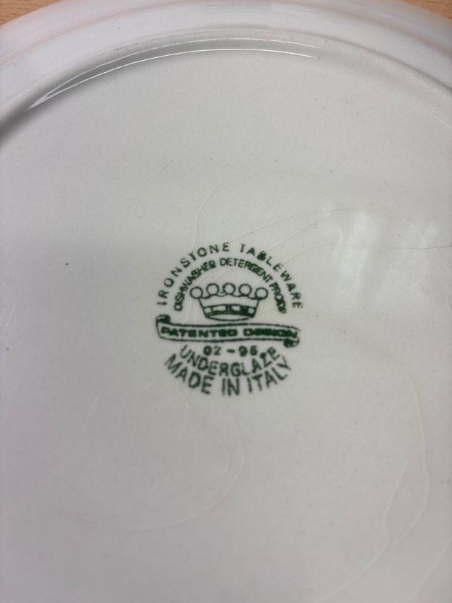 Plato de cerámica Ironstone azul y blanco