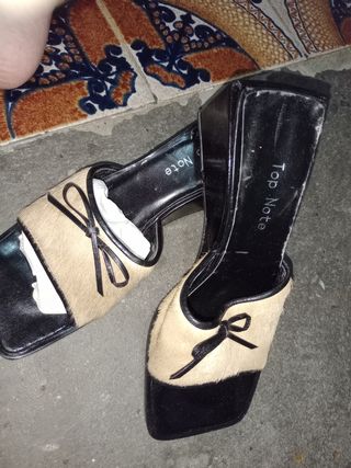 Zapatos Top Note Beige y Negro