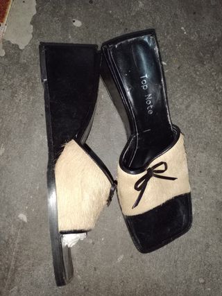 Zapatos Top Note Beige y Negro