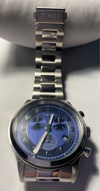 Reloj Timex Cronógrafo Azul y Plateado TW2U90900