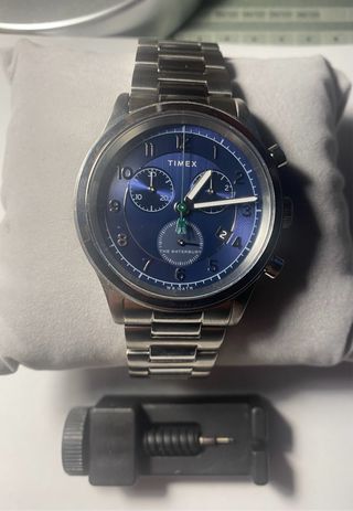 Reloj Timex Cronógrafo Azul y Plateado TW2U90900