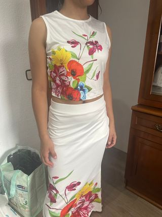 Conjunto Falda y Top Estampado Floral