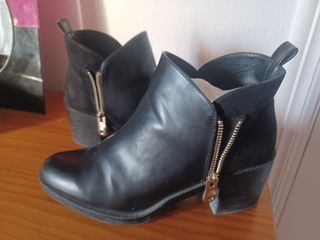 Botines Zara Talla 38 Negros