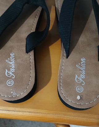 Chanclas negras mujer talla 40