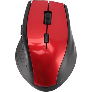 Vikye Raton Inalámbrico, Compacto optico 2,4G con Receptor USB, Batería para Ordenador Portátil, PC Escritorio (Rojo)