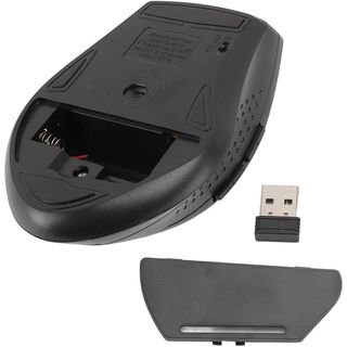 Vikye Raton Inalámbrico, Compacto optico 2,4G con Receptor USB, Batería para Ordenador Portátil, PC Escritorio (Rojo)
