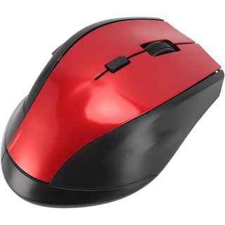 Vikye Raton Inalámbrico, Compacto optico 2,4G con Receptor USB, Batería para Ordenador Portátil, PC Escritorio (Rojo)
