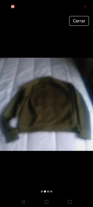 Chaqueta deportiva cremallera verde oliva