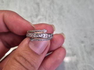 Anillo de Plata con Circonitas. Talla 16
