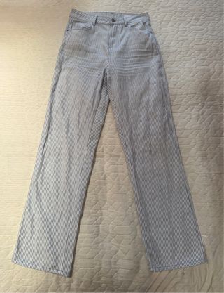 Pantalón Zara Rayas Azules Talla 36