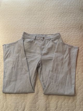 Pantalón Zara Rayas Azules Talla 36