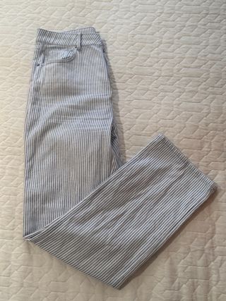 Pantalón Zara Rayas Azules Talla 36