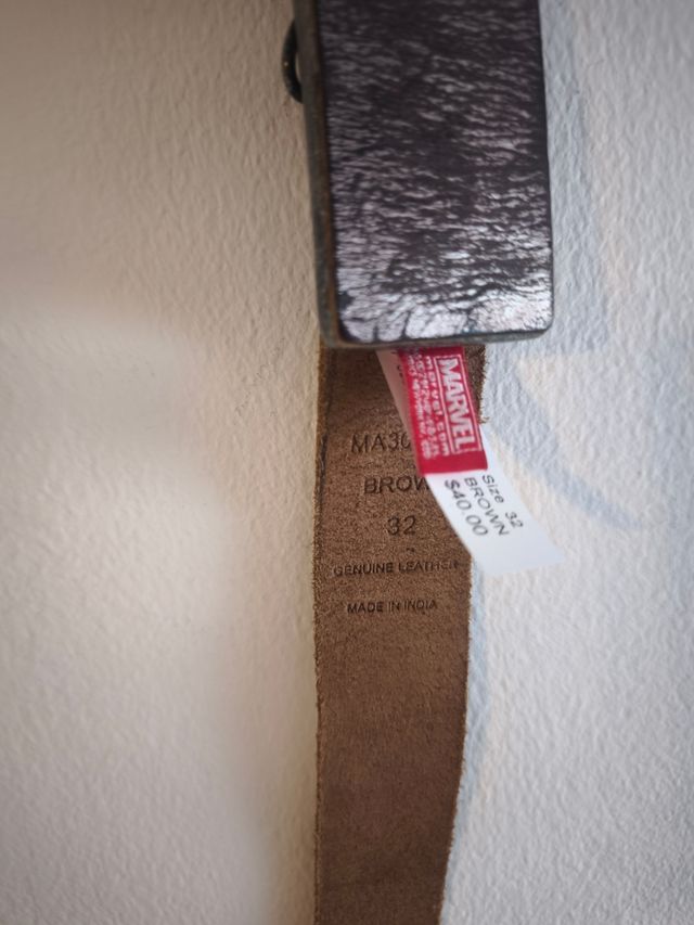 Cinturón Marvel Spiderman Piel Marrón Talla 32