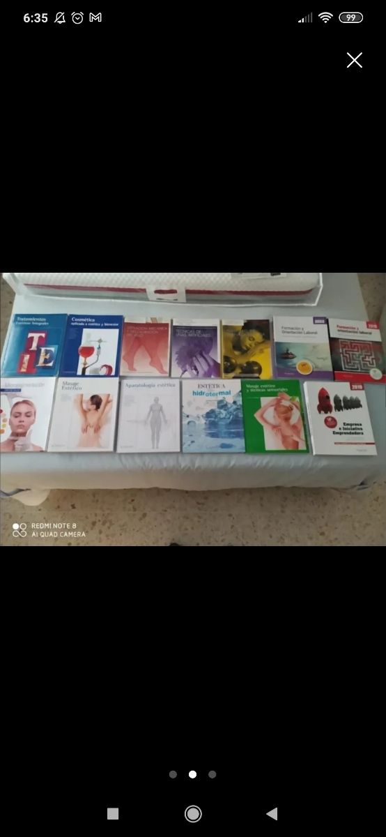 Libros de estética y belleza.