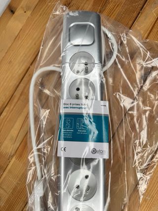 Regleta 8 enchufes con interruptor