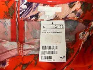 Top H&M floral naranja