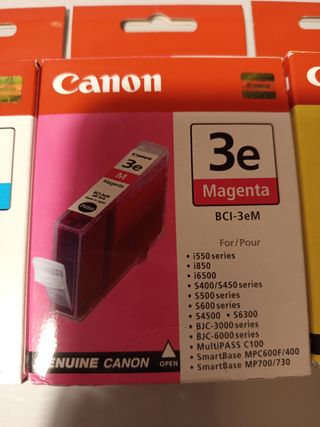 Tintas Canon BCI-3e BK, C, M, Y