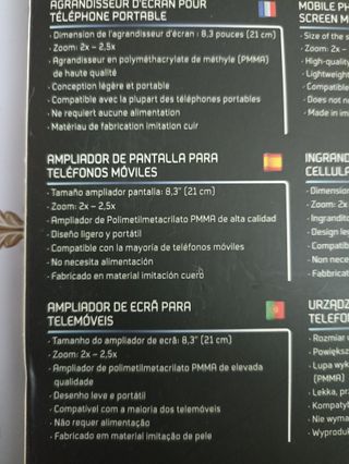 Lupa 3D móvil 8,3": Alta calidad