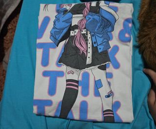 Bershka Camiseta Anime/Manga Blanca