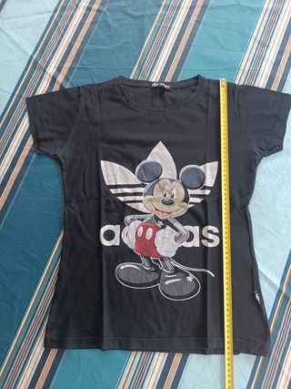 Camiseta Adidas Mickey negra S · Estilo casual