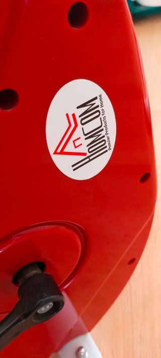 Bicicleta Estática Roja y Blanca