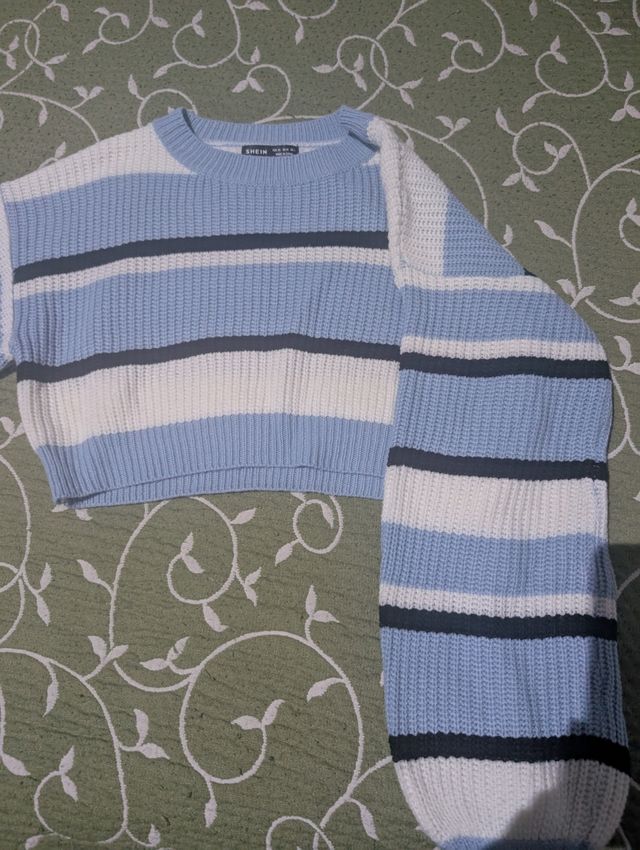 Jersey rayas azul y blanco 