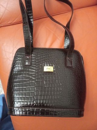 Bolso de hombro efecto piel cocodrilo