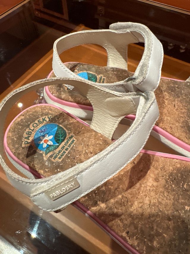 Sandalias Pablosky Niña Blancas y Rosas