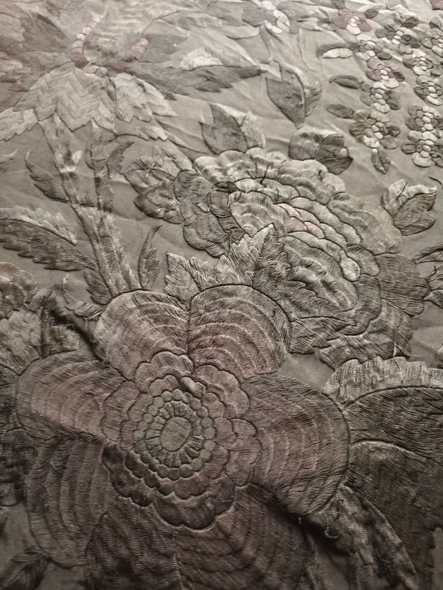 Manton de Manila Negro s XIX