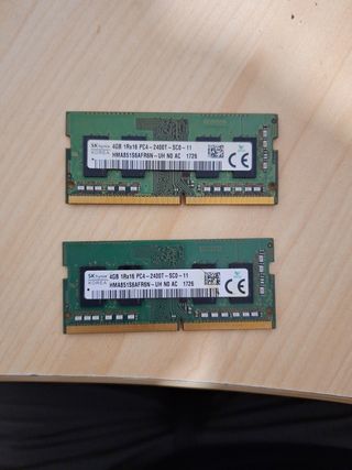 2 Tarjetas RAM SK hynix 4GB PC4-2400T