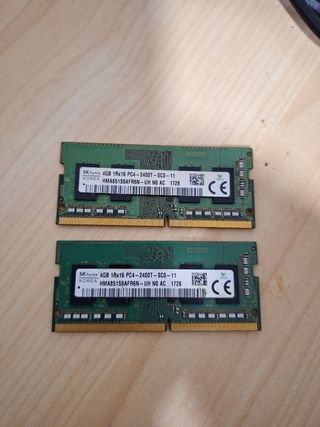 2 Tarjetas RAM SK hynix 4GB PC4-2400T