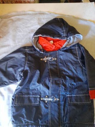 Giacca bimbi blu con cappuccio