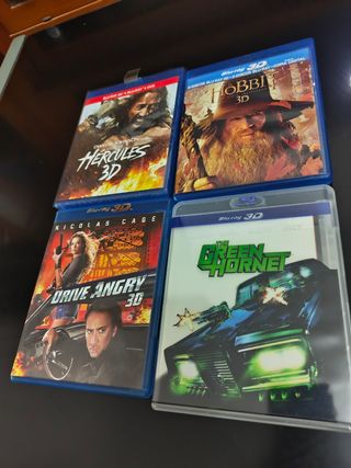Lote 4 Películas Blu-ray 3D: Hércules, Hobbit, Dri
