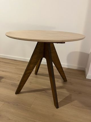 Mesa redonda de madera 85cm