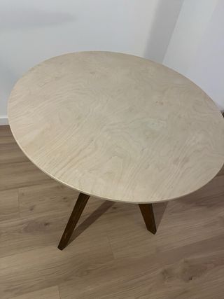 Mesa redonda de madera 85cm