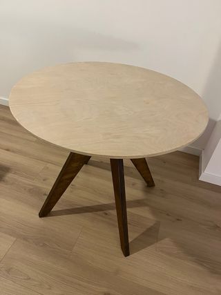 Mesa redonda de madera 85cm
