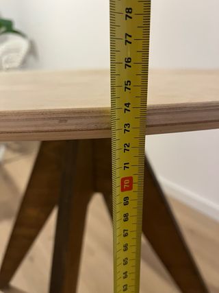 Mesa redonda de madera 85cm