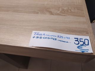 Mesa diseño y 6 sillas 