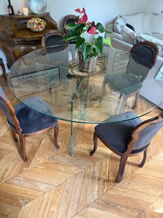 Tavolo in cristallo rotondo diametro 160 cm