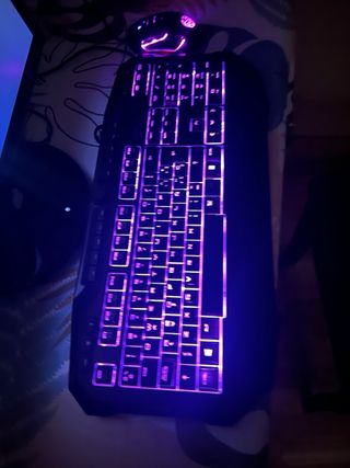 Ordenador HP Negro +Monitor AOC+Teclado y Ratón