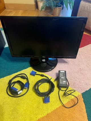 Ordenador HP Negro +Monitor AOC+Teclado y Ratón