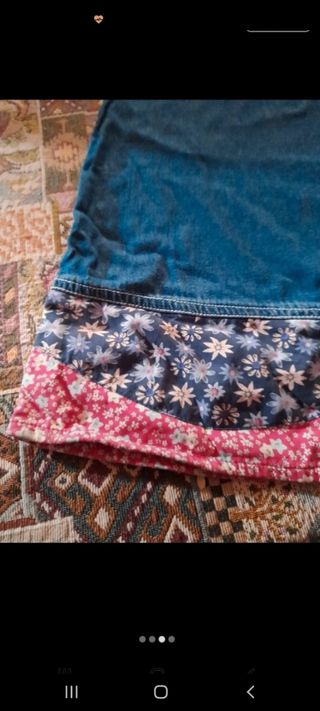 Vestitino estivo bambina jeans fiori