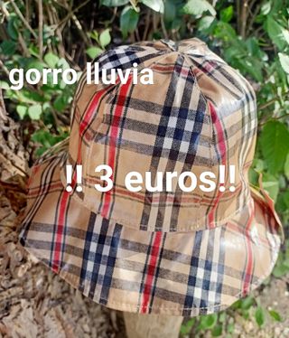Gorro de lluvia a cuadros