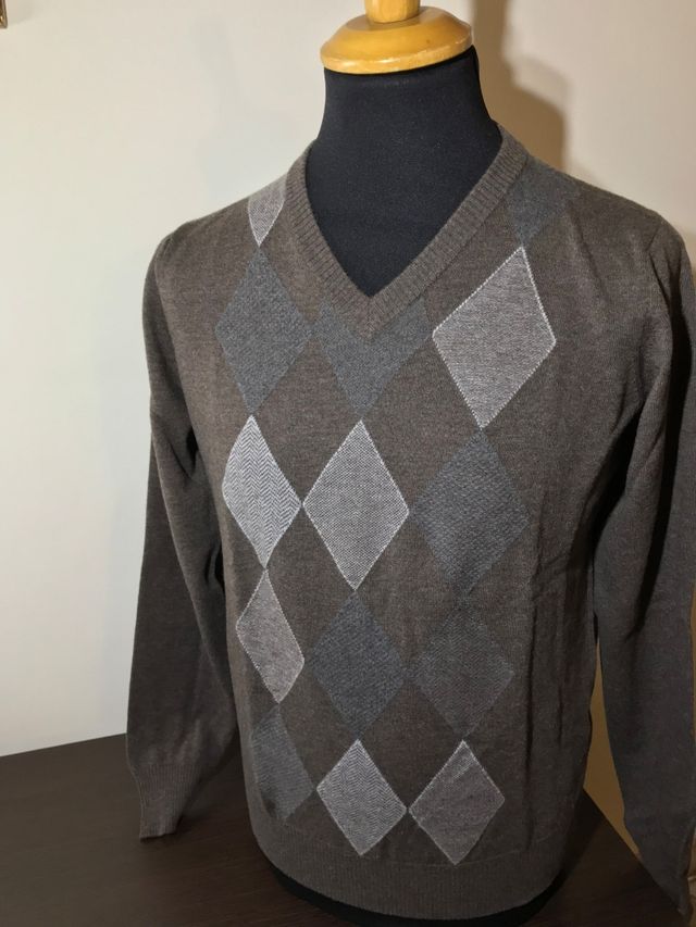 Maglioncino Argyle Marrone e Grigio