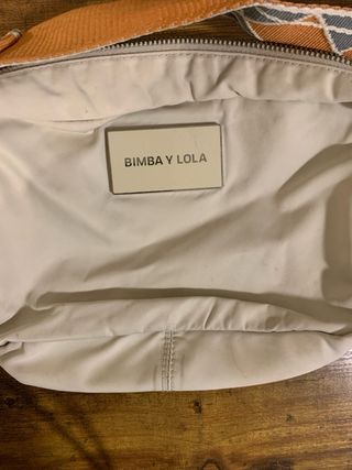Bolso Bimba y Lola Beige Pequeño Tela