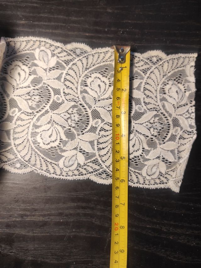 5 metros puntilla antigua encaje blanco