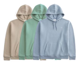 3 Sudaderas Hollister Beige, Azul y Verde