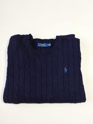 Jersey Polo Ralph Lauren trenzado azul Talla M