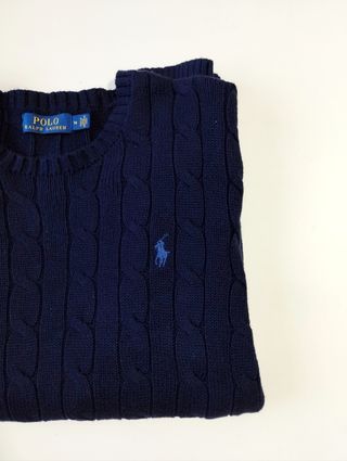 Jersey Polo Ralph Lauren trenzado azul Talla M