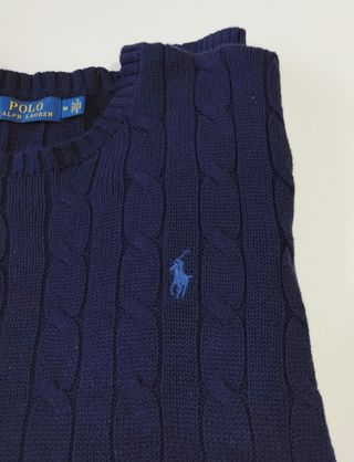 Jersey Polo Ralph Lauren trenzado azul Talla M